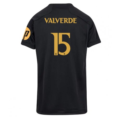 Dres Real Madrid Federico Valverde #15 Rezervni za Žensko 2023-24 Kratak Rukav